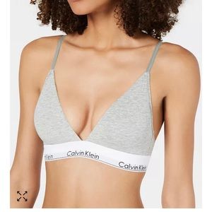 Calvin Klein Lightly Lined Bralette Size Medium in Grey Heather